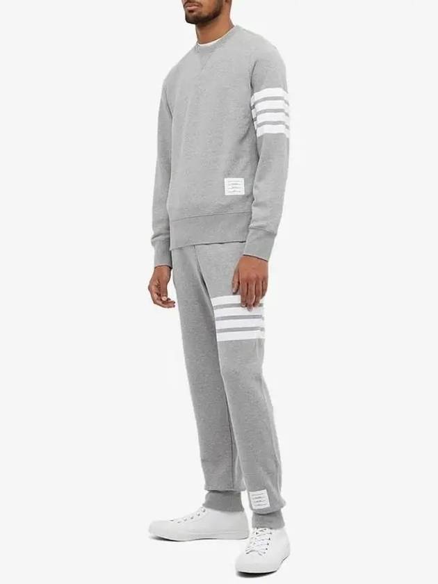 4 Bar Loopback Jersey Sweatshirt Light Grey - THOM BROWNE - BALAAN 7