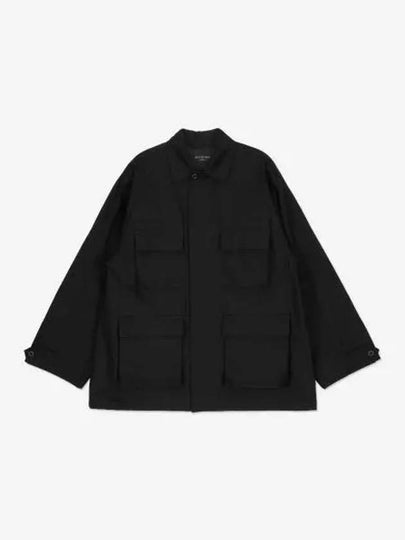 Men's Cotton Drill Cargo Jacket Black - BALENCIAGA - BALAAN 2