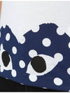 Women's Navy Half Dot Heart Print Short Sleeve T-Shirt P1 T235 1 White - COMME DES GARCONS PLAY - BALAAN 6