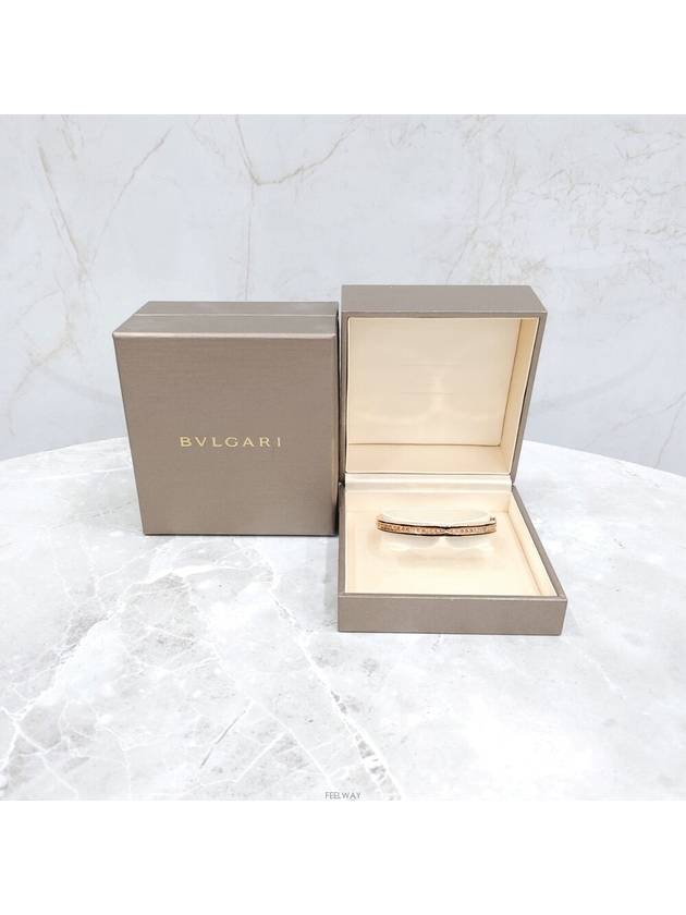 Lux You B Zero1 Rock Bracelet 18K Rose Gold Ceramic M - BVLGARI - BALAAN 7