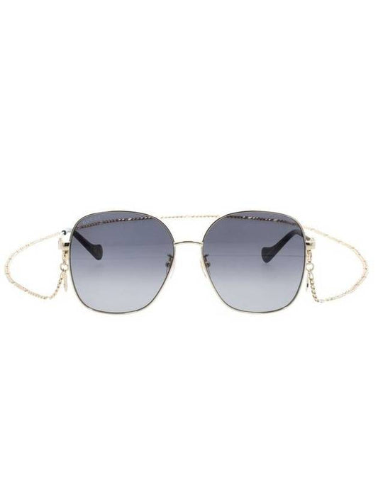 Eyewear Low Nose Bridge Fit Sunglasses Gold Grey - GUCCI - BALAAN 1
