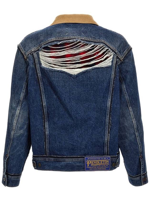 Cotton Denim Jacket Blue - MAISON MARGIELA - BALAAN 3