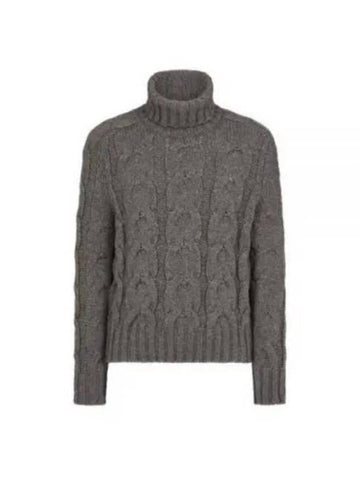 Loose Fit Knit Turtleneck Grey - TOM FORD - BALAAN 1