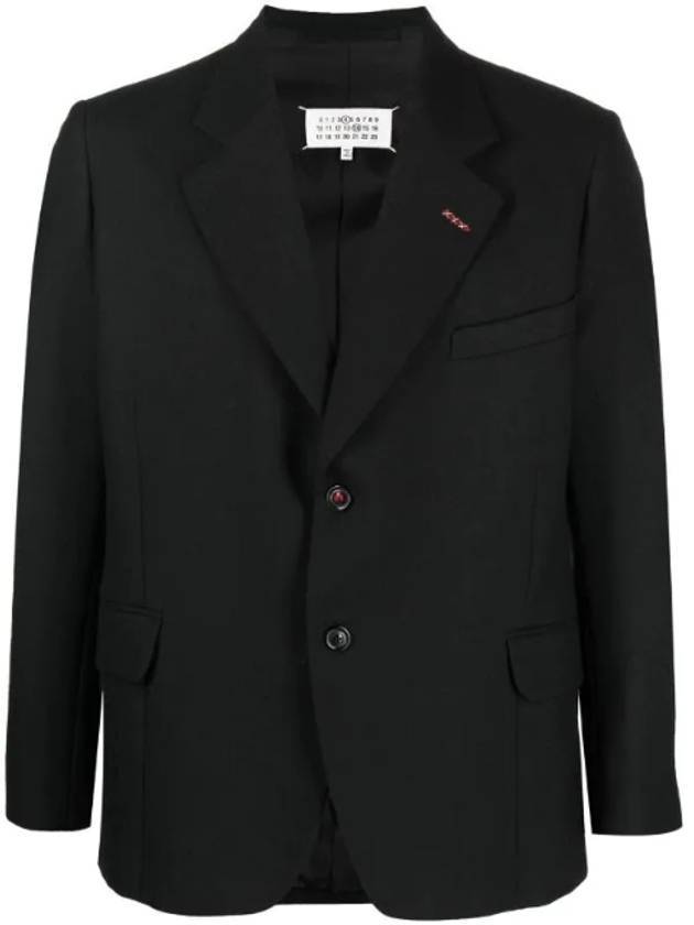 Men's Herringbone Wool Jacket Black - MAISON MARGIELA - BALAAN 1