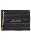 CELINE Monochrome Matelasse Chain Clutch - GANNI - BALAAN 1