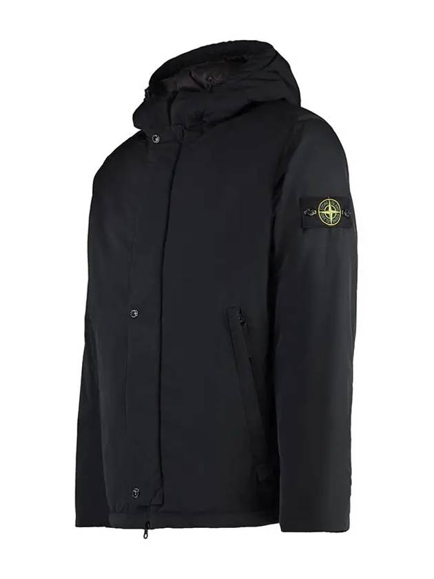 Techno Fabric Hooded Jacket Black - STONE ISLAND - BALAAN 4