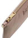 Logo Strap Leather Clutch Bag Pink - MIU MIU - BALAAN 8