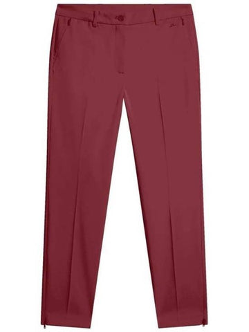 Pia Mid Waist Pants Cabernet - J.LINDEBERG - BALAAN 1