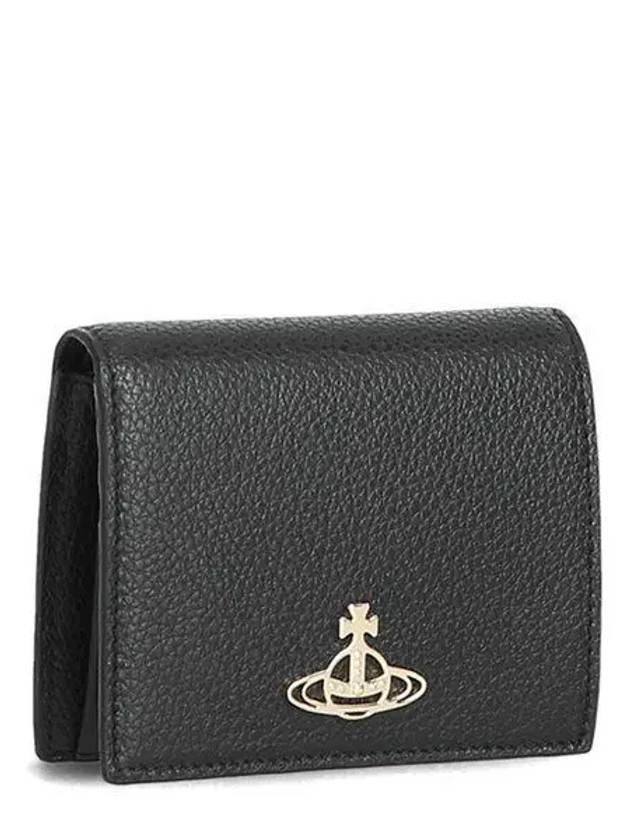 Logo Leather Half Wallet Black - VIVIENNE WESTWOOD - BALAAN 2