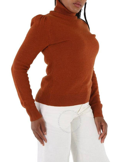 Chloe Ladies Cognac Brown Turtleneck Cashmere Sweater, Size Medium - CHLOE - BALAAN 2