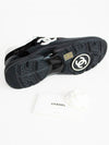 CC Logo Leather Low Top Sneakers Black - CHANEL - BALAAN 11