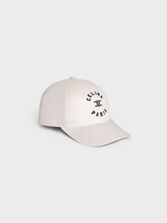 Triomphe Baseball Cap Cotton Chalk 2AUY0969P 01RD - CELINE - BALAAN 1