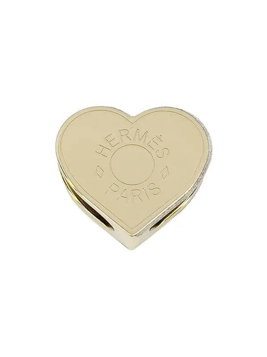 Heart twill ring champagne gold 4HA0724 - HERMES - BALAAN 1