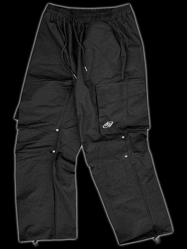 Cotton Cargo Parachute Wide Pants Black - DRUG PRODUCT - BALAAN 1