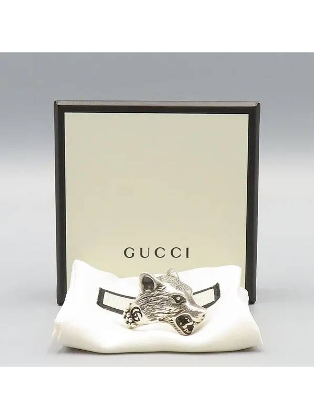 Anger Forest Wolf Head Silver Ring No 13 - GUCCI - BALAAN 5