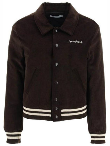 Wellness Corduroy Bomber Jacket Chocolate Cream - SPORTY & RICH - BALAAN 1