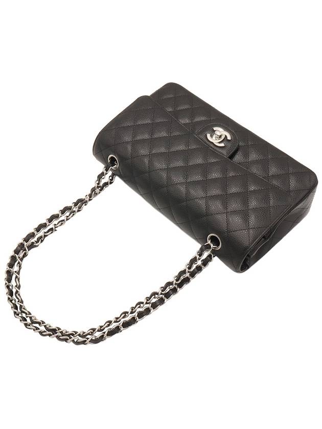 Black Caviar Silver Chain Classic Medium Flap Shoulder Bag A01112 - CHANEL - BALAAN 5