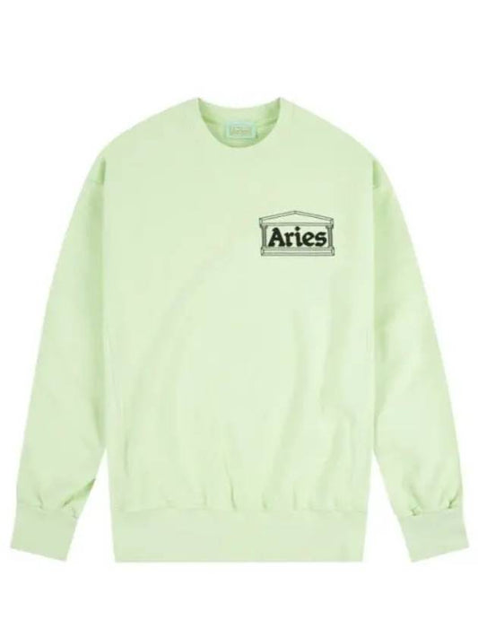 Aries Premium Temple Sweatshirt Light Green FTAR20000 - ARIES - BALAAN 1