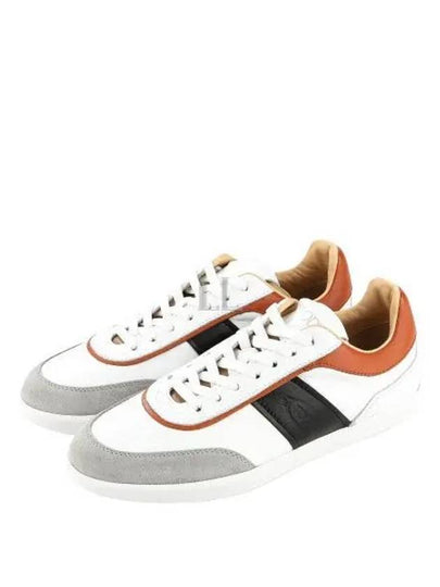 Leather Panel Low Top Sneakers White - TOD'S - BALAAN 2