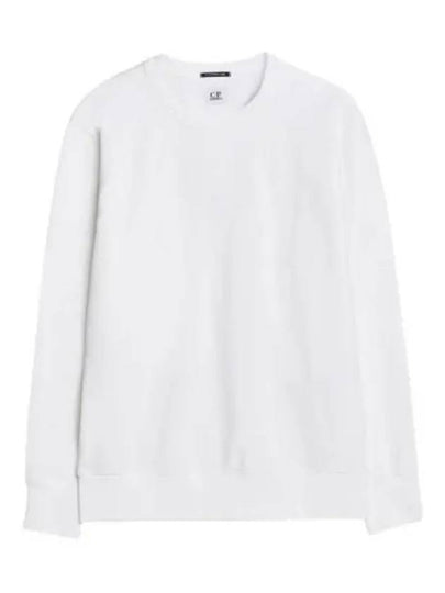 Stretch Fleece Crew Neck Sweatshirt White - CP COMPANY - BALAAN 2