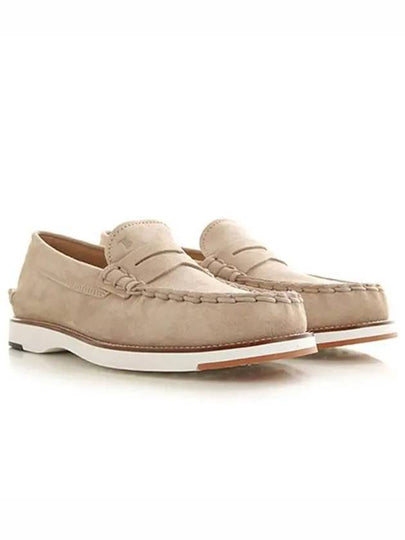 Men's Suede Loafers Beige - TOD'S - BALAAN 2