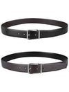 Reversible Leather Belt Black - PRADA - BALAAN 11