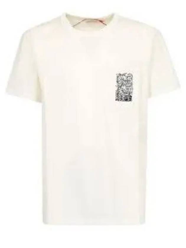 Men's Logo Print Short Sleeve T-Shirt White - ALEXANDER MCQUEEN - BALAAN 2