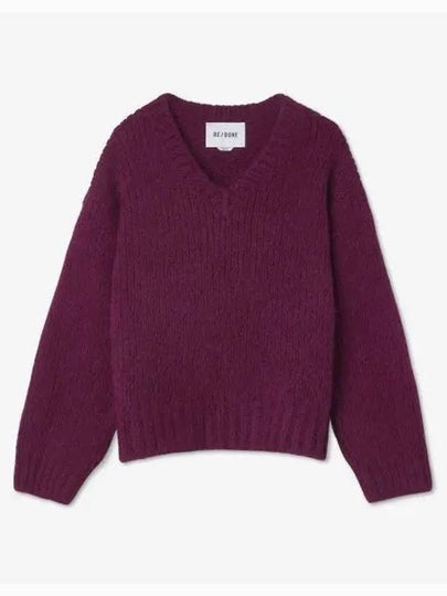 REDONE 50S Benek Pullover Knit Plum 63310W5VPPLUM - RE/DONE - BALAAN 1