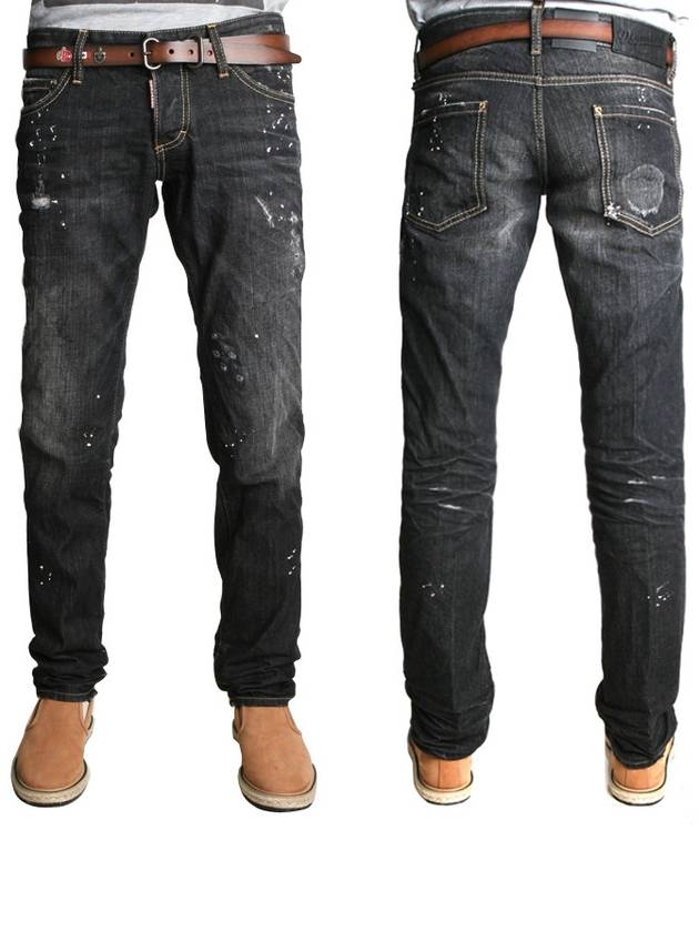 Slim Fit Jeans Black - DSQUARED2 - BALAAN 3