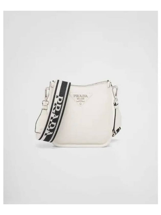 Leather Mini Shoulder Bag White - PRADA - BALAAN 2