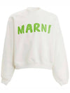 Logo Print Cotton Sweatshirt White - MARNI - BALAAN 2