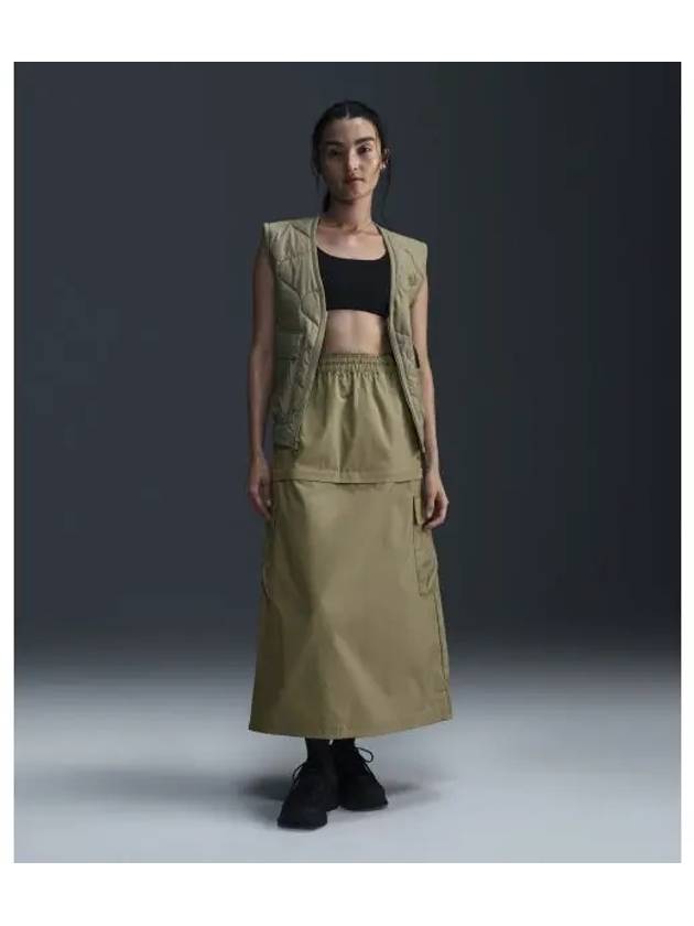 Sportswear Woven Cargo Midi Skirt W Neutral Olive Medium HQ2985 276 - NIKE - BALAAN 1