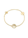 FF Logo Chain Bracelet Gold - FENDI - BALAAN 3