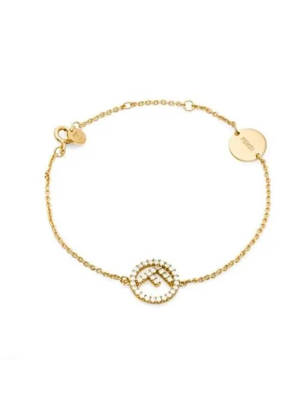 FF Logo Chain Bracelet Gold - FENDI - BALAAN 3