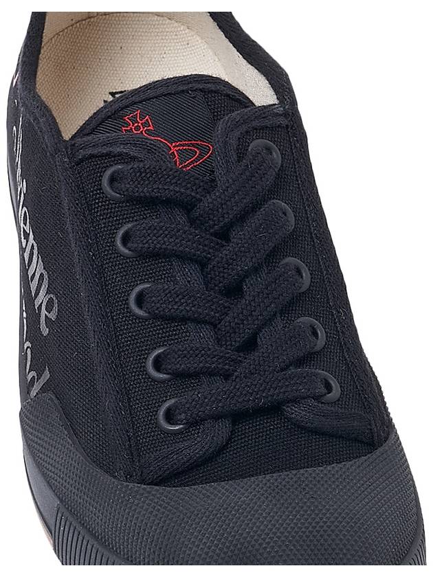 Animal Gym Canvas Low Top Sneakers Black - VIVIENNE WESTWOOD - BALAAN 9