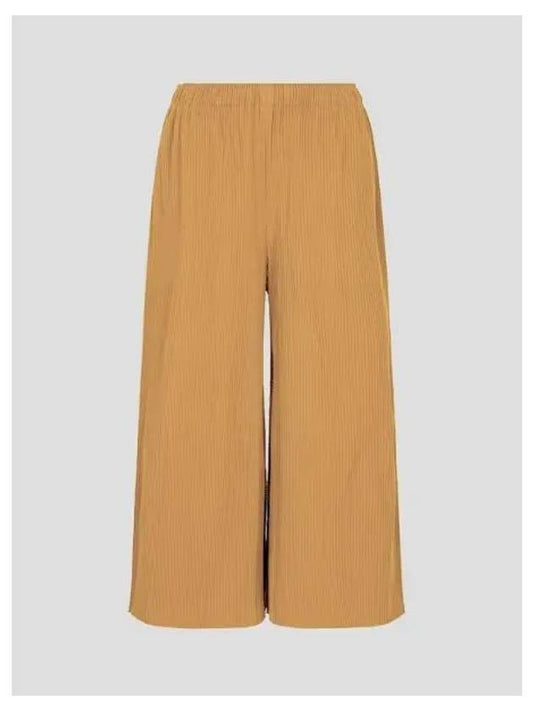 Fine knit pleated color 1 pants trousers Cinnamon domestic product GM0024070368040 - ISSEY MIYAKE - BALAAN 1