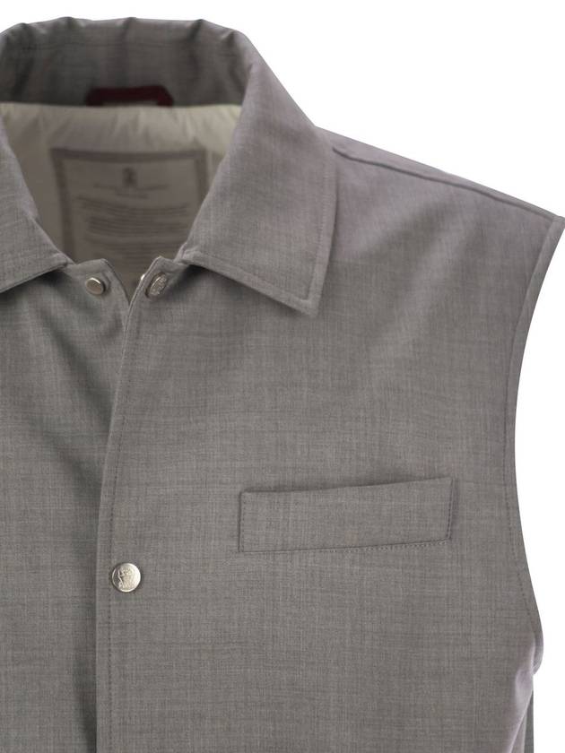 Sleeveless jacket in virgin wool - BRUNELLO CUCINELLI - BALAAN 4