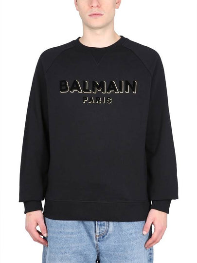 23 fw Flock Metallic Logo Sweatshirt BH1JQ005BB99EGO B0040372622 - BALMAIN - BALAAN 2