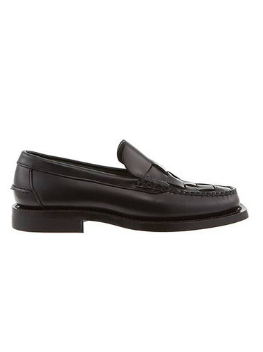 Women's Nombela Interwoven Moccasin Loafer Black - HEREU - BALAAN 1