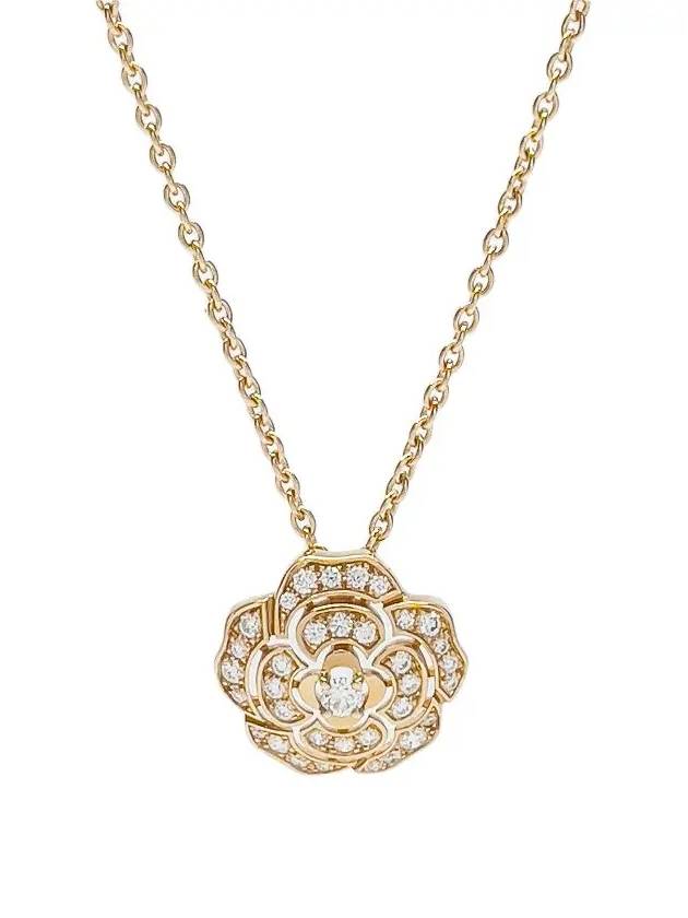 Camellia necklace 18K yellow gold diamond 3ET2534 - CHANEL - BALAAN 1