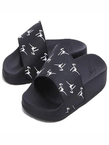 RS80037 NEROBIANCO Logo Slippers - GIUSEPPE ZANOTTI - BALAAN 1