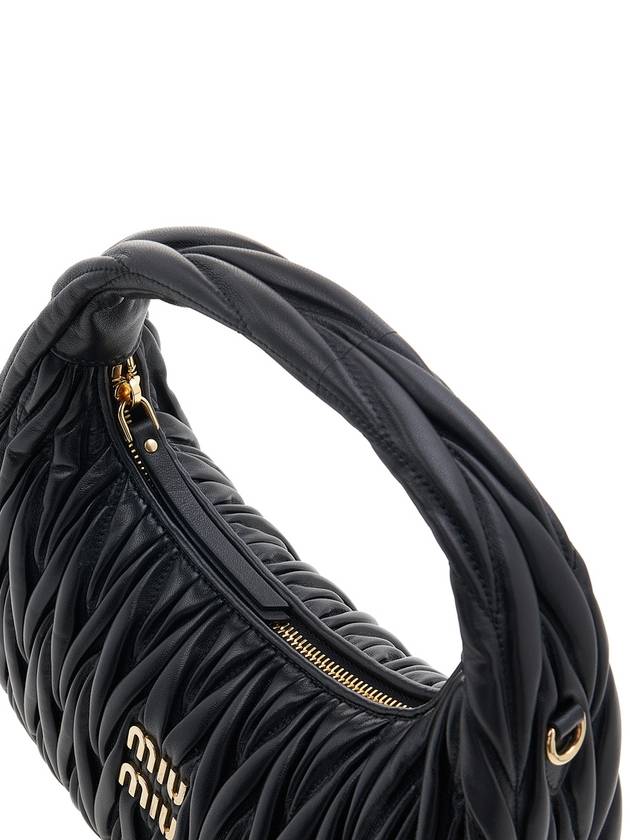 Wander Materasse Nappa Leather Shoulder Bag Black - MIU MIU - BALAAN 9