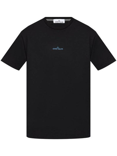 Stamp One Print Short Sleeve T-Shirt Black - STONE ISLAND - BALAAN 2