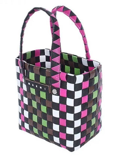 Multicolor Woven Micro Tote Bag Light Candy Pink M00178 M00IW 0M340 1120181 - MARNI - BALAAN 1