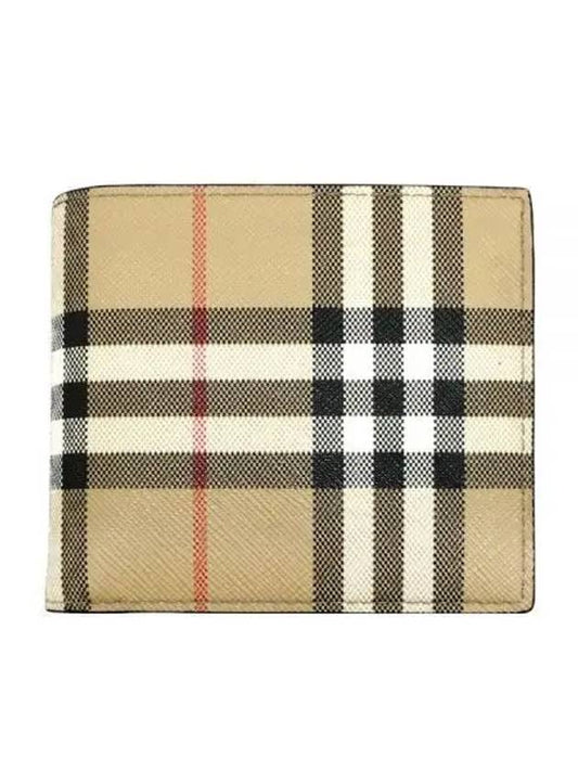 Vintage Check Half Wallet Beige - BURBERRY - BALAAN 2