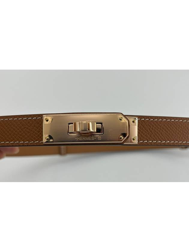 Women's Kelly 18 Leather Belt Brown - HERMES - BALAAN 5