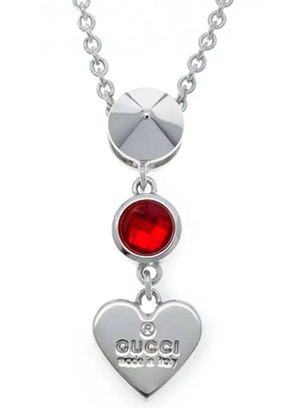 Trademark Heart Necklace YBB325871001 Silver - GUCCI - BALAAN 4