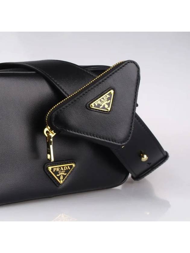 Grace Lux Leather Camera Cross Bag Black - PRADA - BALAAN 4