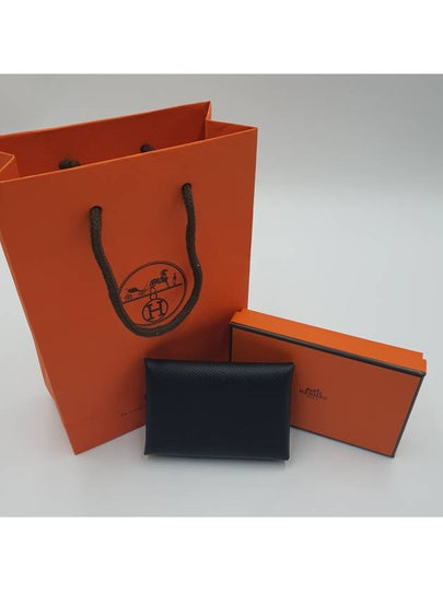 Calvi Duo Card Wallet Noir - HERMES - BALAAN 2