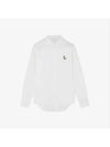 Dressed Fox Patch Relaxed Long Sleeve Shirt White - MAISON KITSUNE - BALAAN 2